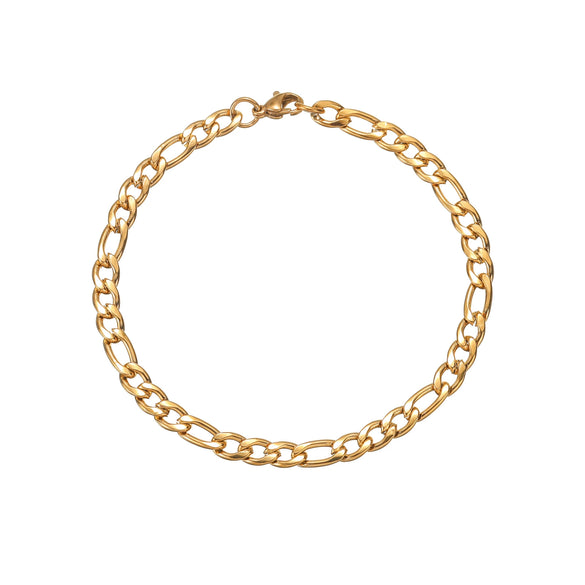 Wholesale Hip Hop Trend Cuban Chain Twist Bracelet Stainless Steel Geometric Electroplated Unisex