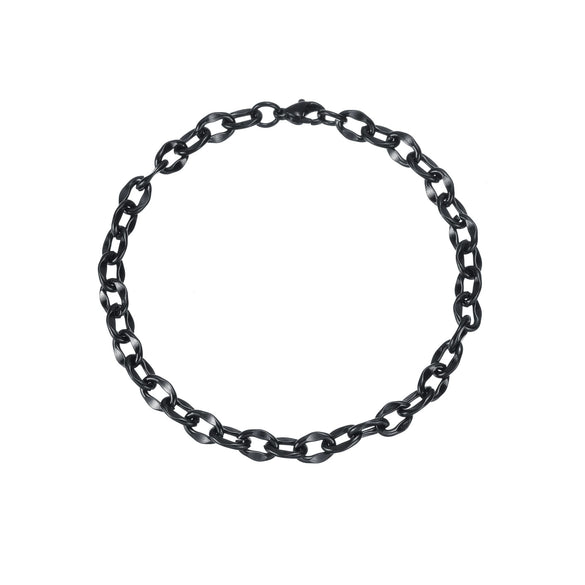 Wholesale Hip Hop Trend Cuban Chain Twist Unisex Stainless Steel Geometric Style Electroplated Bracelet Jewelry