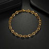 Wholesale Hip Hop Trend Cuban Chain Twist Unisex Stainless Steel Geometric Style Electroplated Bracelet Jewelry