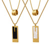 Wholesale Hip Hop Trendy Street Art Style 316L Stainless Steel Geometric Necklace With Gold Plated Electroplating For Women