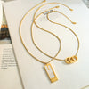 Wholesale Hip Hop Trendy Street Art Style 316L Stainless Steel Geometric Necklace With Gold Plated Electroplating For Women