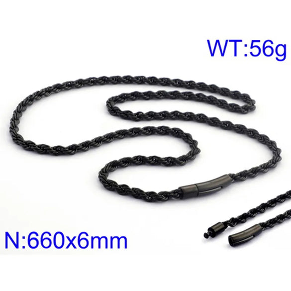 Wholesale Jewelry Hip-Hop Waves Titanium Steel 18K Gold Plated Chain Necklace