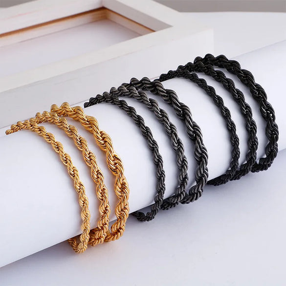 Wholesale Jewelry Hip-Hop Waves Titanium Steel 18K Gold Plated Chain Necklace