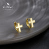 Wholesale Hiphop Alloy Earrings With Crossshaped Design And Electroplating Treatment For Women