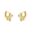Wholesale Hiphop Alloy Earrings With Crossshaped Design And Electroplating Treatment For Women