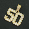 Wholesale Hiphop Alloy Pendant Necklace With Diamond Inlay And Letters Numbers Text Pattern On Cuban Chain For Men