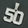 Wholesale Hiphop Alloy Pendant Necklace With Diamond Inlay And Letters Numbers Text Pattern On Cuban Chain For Men