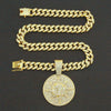 Wholesale Hiphop Alloy Pendant Necklace With Diamondencrusted Letters Numbers Text And Cuban Chain