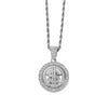 Wholesale Hiphop Alloy Rotating Dollar Pendant Necklace With Diamond