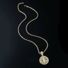 Wholesale Hiphop Alloy Rotating Dollar Pendant Necklace With Diamond