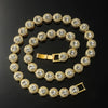 Wholesale Hiphop Alloy Round Geometric Rhinestone Stitching Diamond Necklace For Men