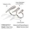 Wholesale Hiphop Claw Open Ring Geometric Stainless Steel Hand Jewelry For Women Electroplated