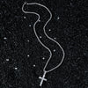 Wholesale Hiphop Copper Alloy Zircon Cross Pendant Necklace Set With Diamonds On Twist Chain Unisex