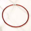 Wholesale Hiphop Copper Inlaid Zircon Necklace Geometric Style Oval Pendant Ball Chain For Women