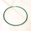 Wholesale Hiphop Copper Inlaid Zircon Necklace Geometric Style Oval Pendant Ball Chain For Women
