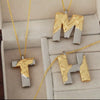 Wholesale Hiphop Copper Pendant Necklace With Letter Pattern And Electroplating Design For Women