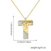 Wholesale Hiphop Copper Pendant Necklace With Letter Pattern And Electroplating Design For Women