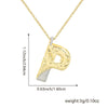 Wholesale Hiphop Copper Pendant Necklace With Letter Pattern And Electroplating Design For Women