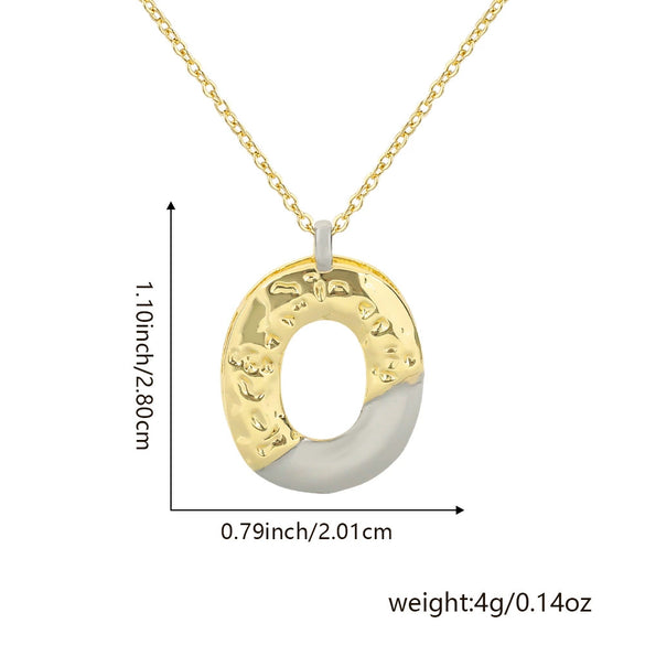 Wholesale Hiphop Copper Pendant Necklace With Letter Pattern And Electroplating Design For Women