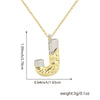 Wholesale Hiphop Copper Pendant Necklace With Letter Pattern And Electroplating Design For Women