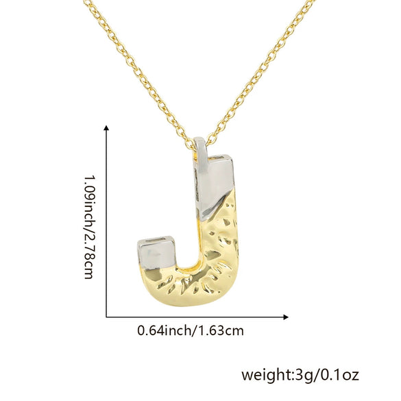 Wholesale Hiphop Copper Pendant Necklace With Letter Pattern And Electroplating Design For Women