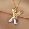 Wholesale Hiphop Copper Pendant Necklace With Letter Pattern And Electroplating Design For Women