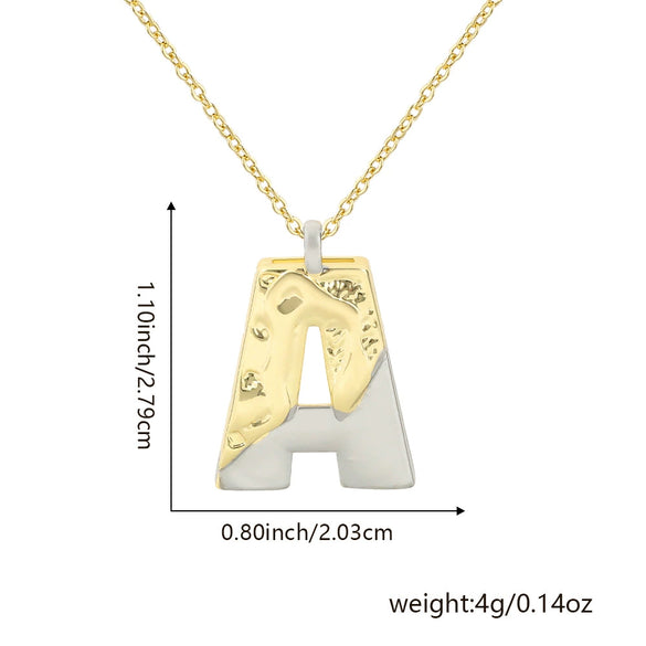 Wholesale Hiphop Copper Pendant Necklace With Letter Pattern And Electroplating Design For Women