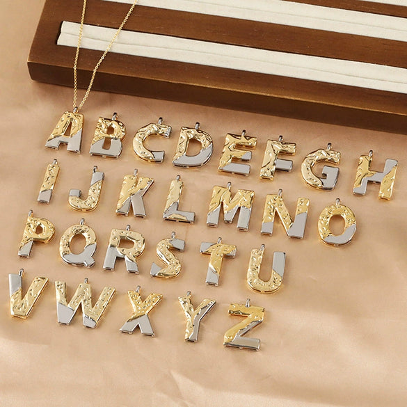 Wholesale Hiphop Copper Pendant Necklace With Letter Pattern And Electroplating Design For Women