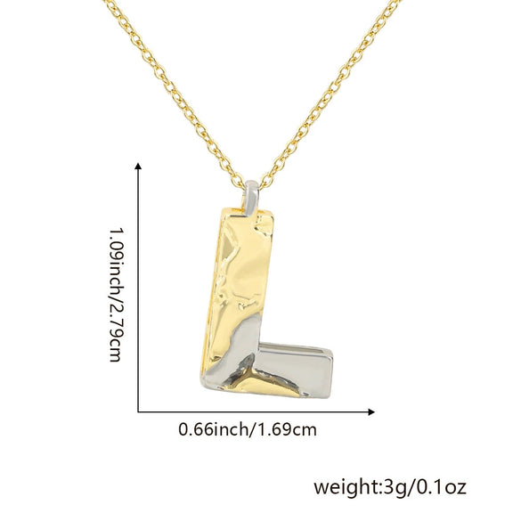 Wholesale Hiphop Copper Pendant Necklace With Letter Pattern And Electroplating Design For Women