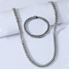 Wholesale Hiphop Cuban Chain Necklace Titanium Steel Geometric Electroplated Jewelry