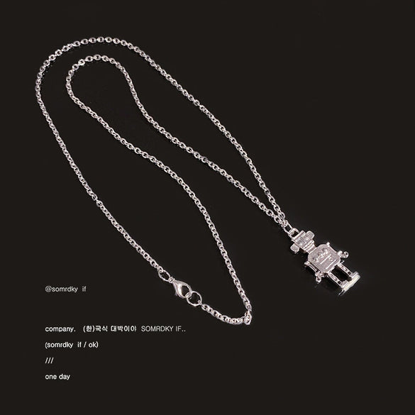 Wholesale Hiphop Fashion Stainless Steel Geometric Pendant Clavicle Chain Necklace For Women Electroplated Metal Accessories