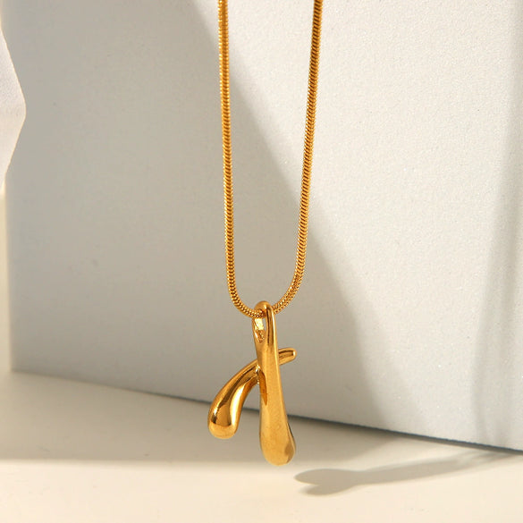 Wholesale Hiphop Female Stainless Steel And Titanium Steel Necklace With Cross Chain And Pendant In Letters Numbers Text Pattern And Pvd Furnace Real Gold Electroplating