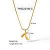 Wholesale Hiphop Female Stainless Steel And Titanium Steel Necklace With Cross Chain And Pendant In Letters Numbers Text Pattern And Pvd Furnace Real Gold Electroplating