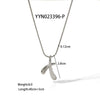 Wholesale Hiphop Female Stainless Steel And Titanium Steel Necklace With Cross Chain And Pendant In Letters Numbers Text Pattern And Pvd Furnace Real Gold Electroplating