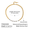 Wholesale Hiphop Future Style Geometric Stainless Steel 18K Real Gold Plated Handmade Chain Necklace For Women