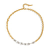 Wholesale Hiphop Future Style Geometric Stainless Steel 18K Real Gold Plated Handmade Chain Necklace For Women