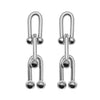 Wholesale Hiphop Geometric Titanium Steel Ushaped Horseshoe Buckle Polished Earrings For Men And Women