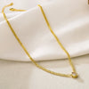 Wholesale Hiphop Geometric Zircon Pendant Cuban Chain Necklace Copperplated 18K Gold