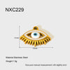 Wholesale Hiphop Ins Style Dripping Oil Stainless Steel Pendant With Devil's Eye Crab Shell And Flower Patterns