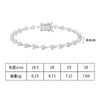 Wholesale Hiphop Ins Style Geometric Heartshaped Zircon Tennis Bracelet For Women S925 Silver Electroplated
