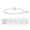 Wholesale Hiphop Ins Style Geometric Heartshaped Zircon Tennis Bracelet For Women S925 Silver Electroplated