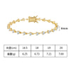 Wholesale Hiphop Ins Style Geometric Heartshaped Zircon Tennis Bracelet For Women S925 Silver Electroplated