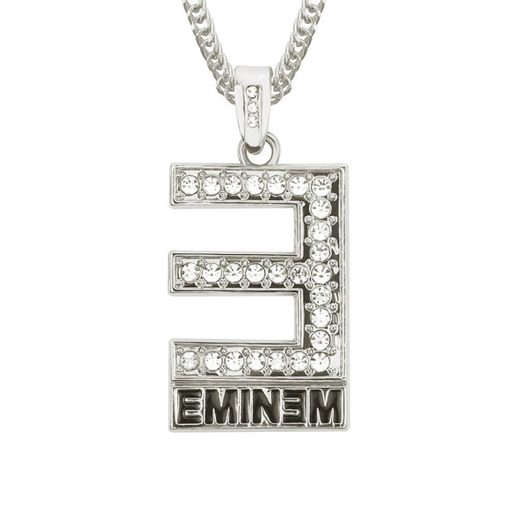 Wholesale Hiphop Jewelry Alloy Necklace With Letter E Pendant And Electroplating Process