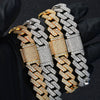 Wholesale Hiphop Jewelry Copper Set Zircon Cuban Chain Necklace