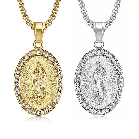 Wholesale Hiphop Jewelry Stainless Steel Goldplated Pendant Necklace