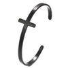 Wholesale Hiphop Jewelry Titanium Steel Geometric Open Cross Bracelet Unisex Simple Style