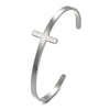 Wholesale Hiphop Jewelry Titanium Steel Geometric Open Cross Bracelet Unisex Simple Style