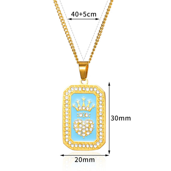 Wholesale Hiphop Long Sweater Chain Devil's Eye Titanium Steel Electroplating Unisex Water Whip Chain