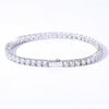 Wholesale Hiphop Men's Bracelet Copper Tennis Chain Microinlaid Singlerow Zircon Spring Buckle