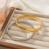 Wholesale Hiphop Metal Simple Geometric Bracelet And Ring Set For Women Stainless Steel With Electroplating